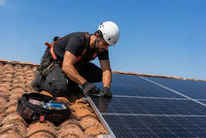 Maintenance et monitoring de panneaux solaires à Caubios-Loos