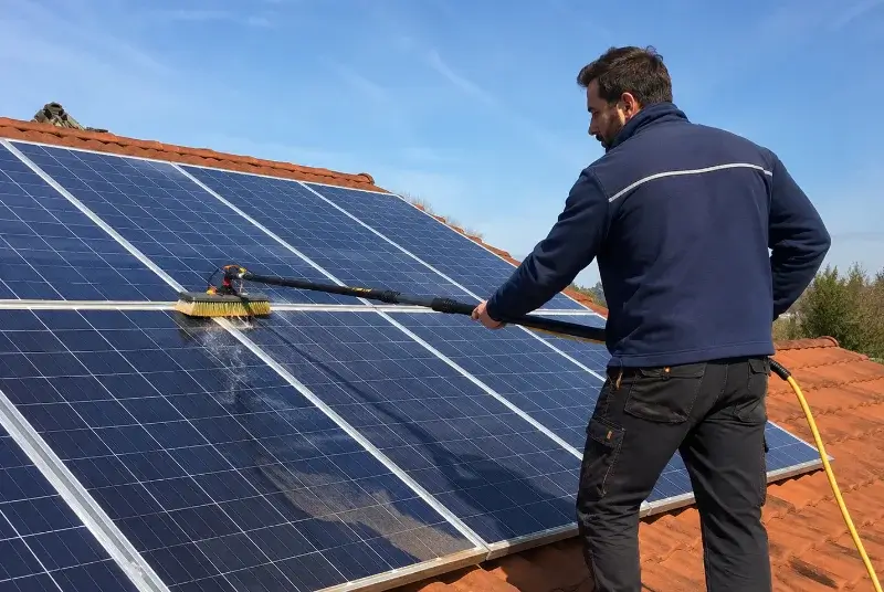 Nettoyage et entretien de panneaux solaires à Caubios-Loos